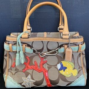 Coach Vintage Ltd Ed Hampton Coral Fish Tote